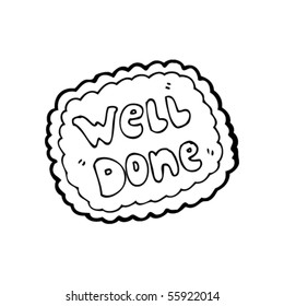 word "well done" cartoon