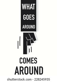 Word WHAT GOES AROUND COMES AROUND vector illustration