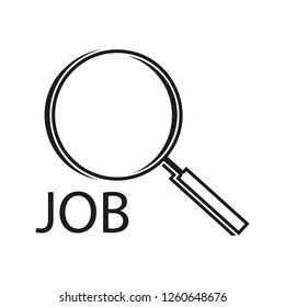 word work and magnifier icon. Element of HR & Heat hunting for mobile concept and web apps icon. Thin line icon for website design and development, app development