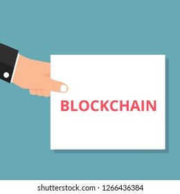 Word writing text Blockchain. Vector illustration