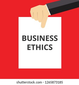 Word writing text Business Ethics. Vector illustration
