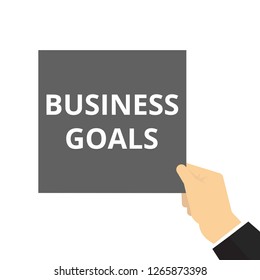 Word writing text Business Goals. Vector illustration