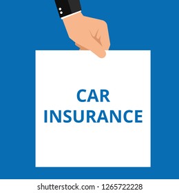 Word Writing Text Car Insurance. Vector Illustration