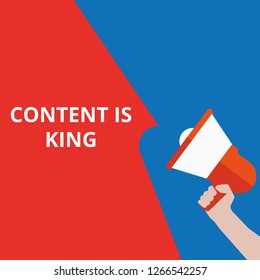 Word writing text Content Is King. Vector illustration
