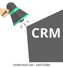 Word writing text Crm. Vector illustration