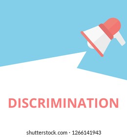 Word writing text Discrimination. Vector illustration