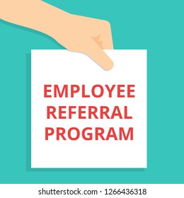 Word writing text Employee Referral Program. Vector illustration