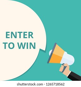 Word writing text Enter To Win. Vector illustration
