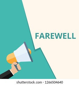 Word writing text Farewell. Vector illustration