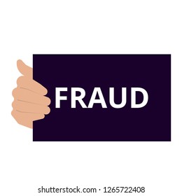 Word writing text Fraud. Vector illustration