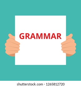 Word writing text Grammar Motivational Call. Vector illustration