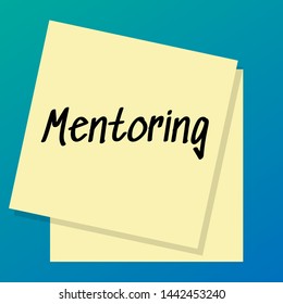 Word writing text Mentoring. Business concept. flat design vector illustration