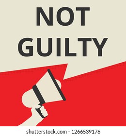 Word writing text Not Guilty. Vector illustration