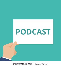 Word writing text Podcast. Vector illustration