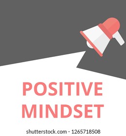 Word writing text Positive Mindset. Vector illustration