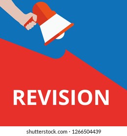 Word writing text Revision. Vector illustration