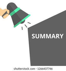Word writing text Summary. Vector illustration