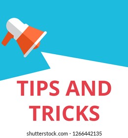 Word writing text Tips And Tricks. Vector illustration