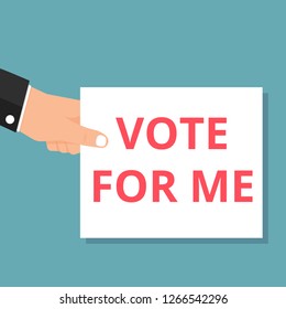 Word writing text Vote For Me. Vector illustration