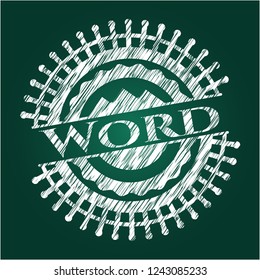 Word written with chalkboard texture