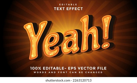 Word Yeah Editable Text Effect Design Template, Effect Saved In Graphic Style