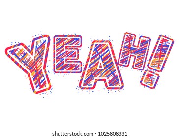 Word Yeah! Splash line letters