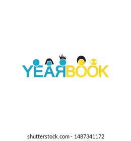word of Yearbook design for year book cover logo Vector background illustrations