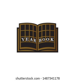 Word Of Yearbook Design For Year Book Cover Logo Vector Background Illustrations