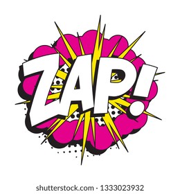 Word Zap Vintage Comic Speech Bubble Stock Vector (Royalty Free ...