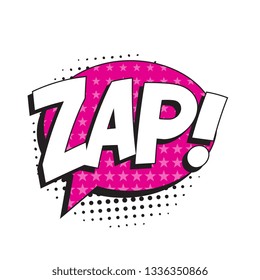 Word Zap Vintage Comic Speech Bubble Stock Vector (Royalty Free ...