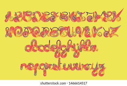 Wordart  art design vector Typeface letter 
