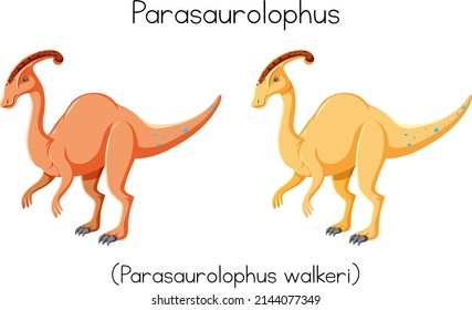Wordcard design for parasaurolophus illustration