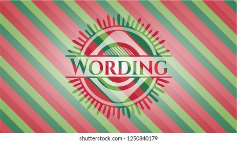 Wording christmas style badge..