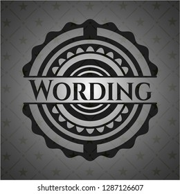 Wording dark emblem. Retro