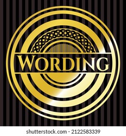 Wording gold emblem. Vector Illustration. Detailed. 