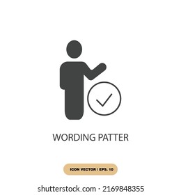 wording patter icons  symbol vector elements for infographic web