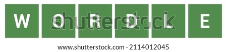 Wordle word puzzle game vector logo