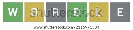 Wordle word puzzle game vector logo