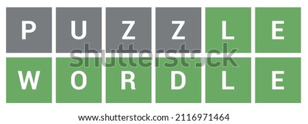 Wordle word puzzle game vector logo