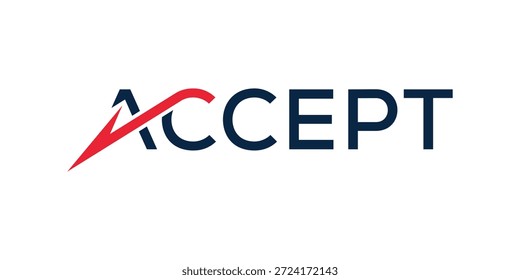 WordMark akzeptieren Logo-Design, Überprüfung prüfenFeld genehmigt Symbol Vektor-Vorlage