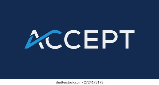 wordmark aceitar design de logotipo, texto de tipografia aceitar símbolo gráfico ícone modelo de vetor 