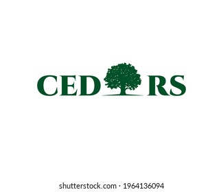 wordmark cedar logo as letter A