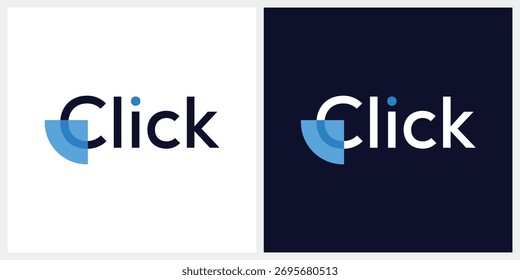 WordMark klicken Logo-Design, Typografie Text klicken Logo Grafik Vektor Vorlage