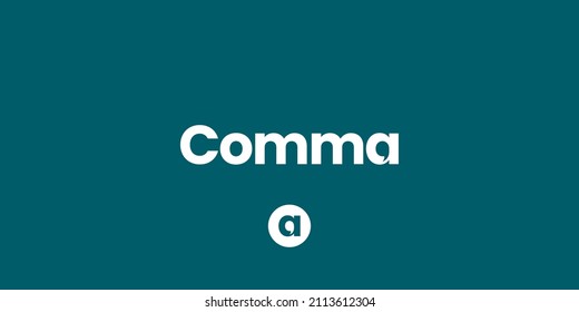Wordmark Comma Creative Quote Dialog Text Chat Simple Icon Vector Logo Design