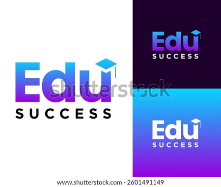 Wordmark design about success in learning at a school.

