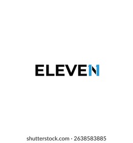 WORDMARK ELEVEN LOGO DESIGN IDEA VECTOR