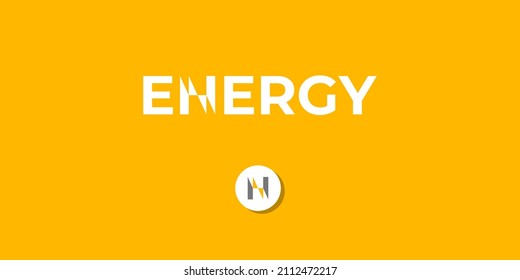 Wordmark Energy Thunderbolt Thunder Bolt Flash Fast Lightning Power Monogram Vector Logo Design