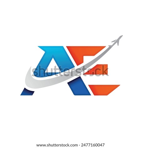 Wordmark FLY with Abstract Air Plane Logo Design