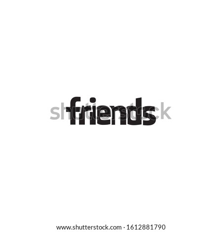 wordmark friends vector creative design