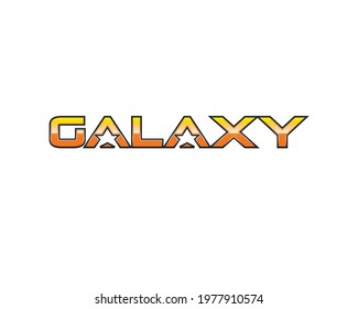 wordmark of galaxy typography logo 	
